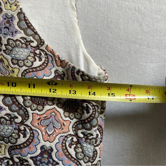 Zara paisley jacquard tapestry floral high neck mini dress Sz M - Picture 11 of 12